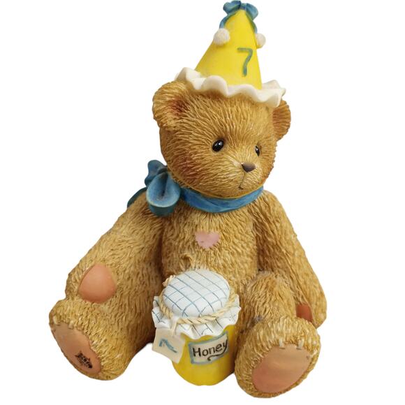 Enesco Cherished Teddies "Seven Is As Sweet As Honey"  7th Bday Vintage Figurine - Picture 1 of 5